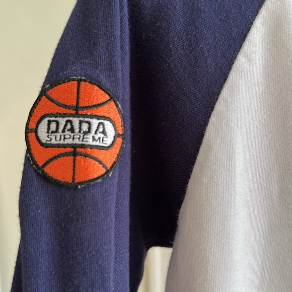 DADA SUPREME Basketball T-Shirt Raglan Long Sleeve Ring Neck Spell Out Medium - Picture 6 of 16